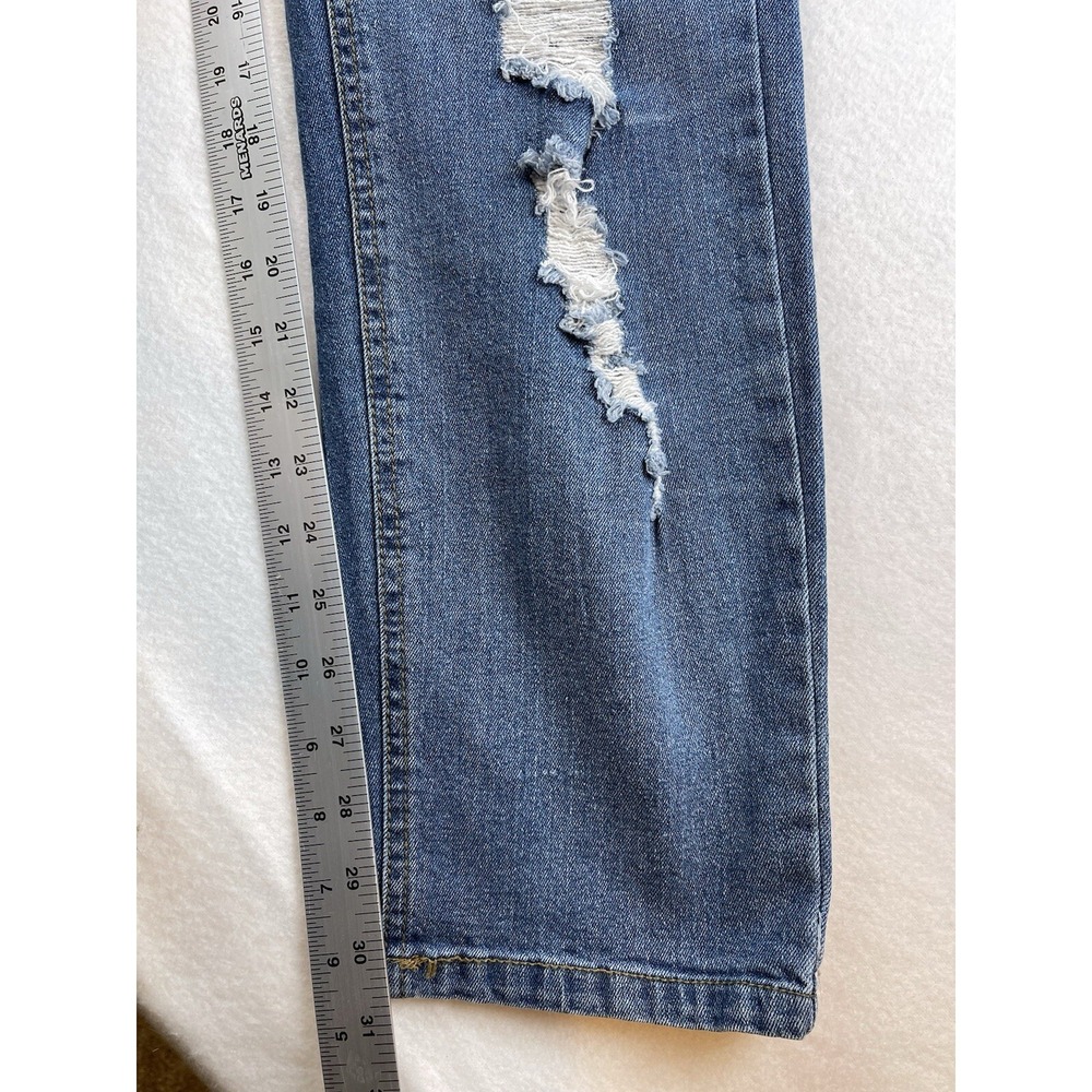 Ashley Stewart Denim Overalls Distressed Size 18 - Picture 11 of 15